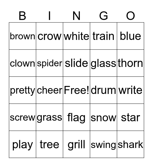 Blends Bingo Card