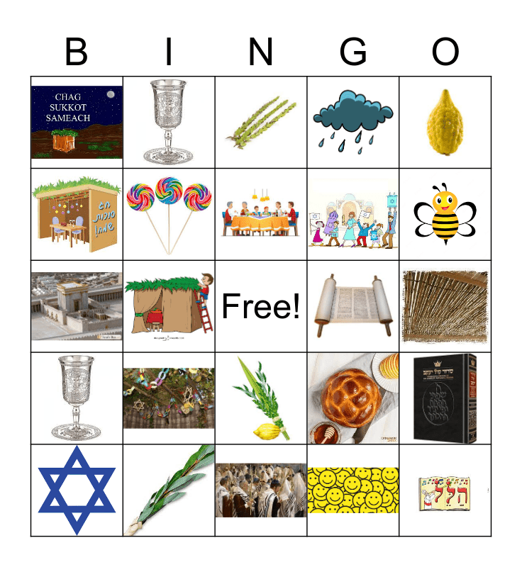 Sukkot Bingo Card