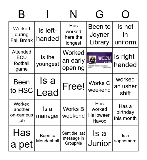 Get-to-Know Event Assistant Bingo Card