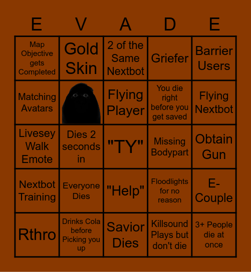 Evade Board V2 Bingo Card