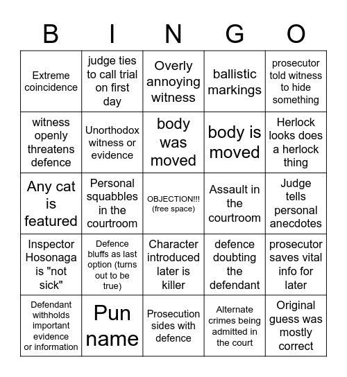 TGAAC Bingo Card