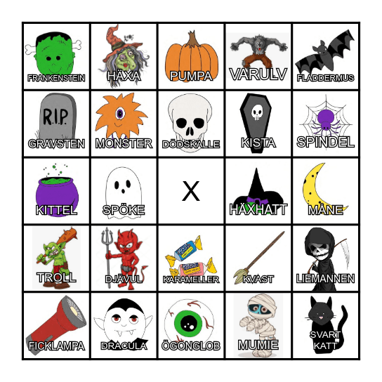 Halloween-bingo 2022 Bingo Card
