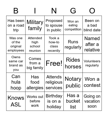 ALL HANDS OCTOBER Bingo Card