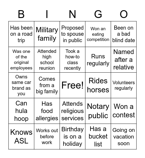 ALL HANDS OCTOBER Bingo Card