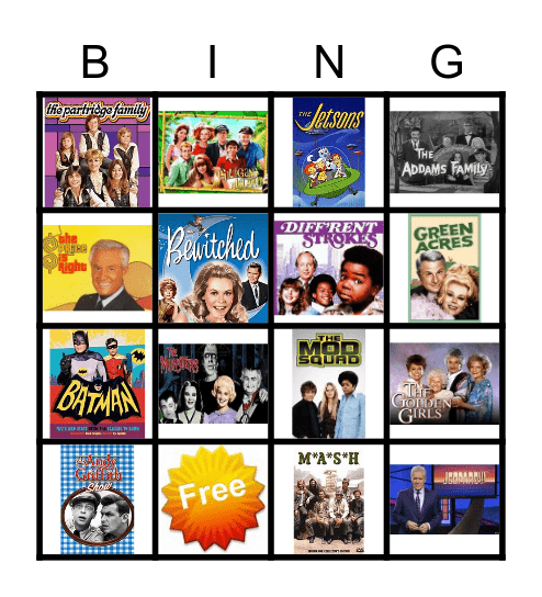 Classic TV Shows Bingo Card