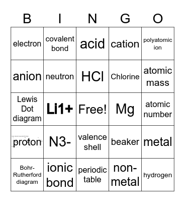 B Sheet Bingo Card