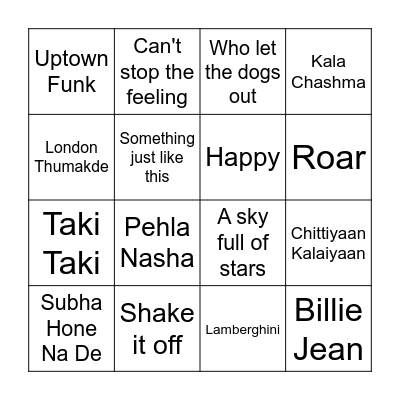 MUSICAL BINGO Card