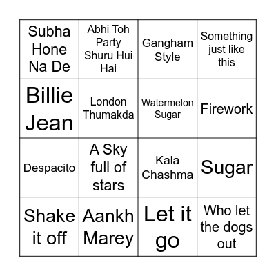 MUSICAL BINGO Card