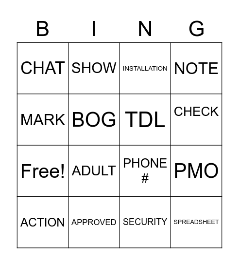 RC Bingo 2 Bingo Card