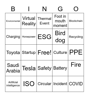 Jim Webcast Bingo Card