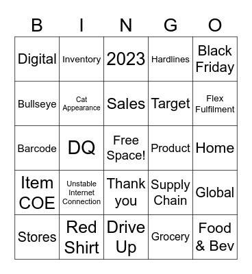 Item BINGO Card