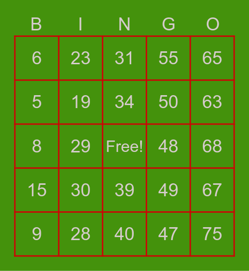 KTL Holiday Party Bingo Card