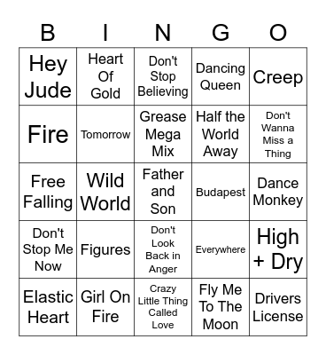 Round Two Bingo Card