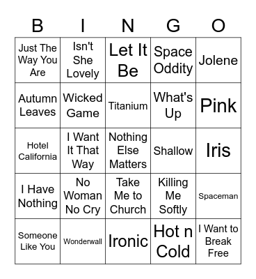Round Three Bingo Card