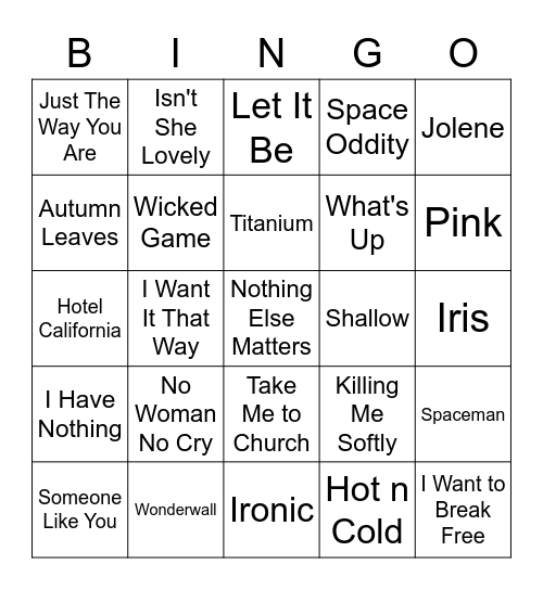 Round Three Bingo Card
