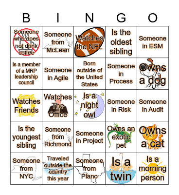 MRP Retreat Bingo Card
