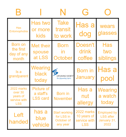 Halloween Bingo Card