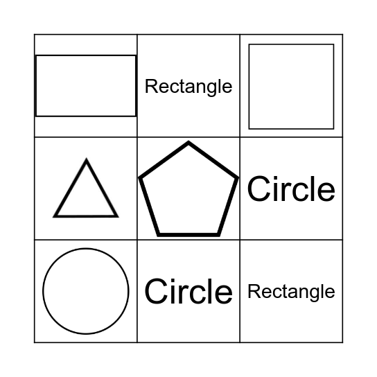 Shape Bingo Card