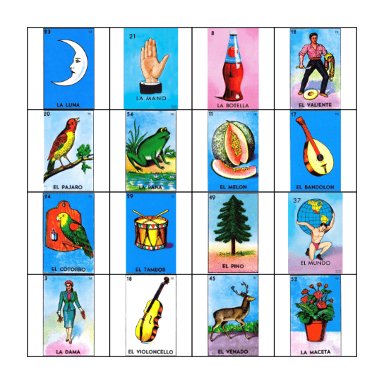 Loteria Bingo Card
