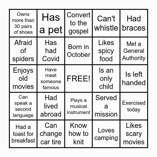 TACO 'BOUT FUN Bingo Card