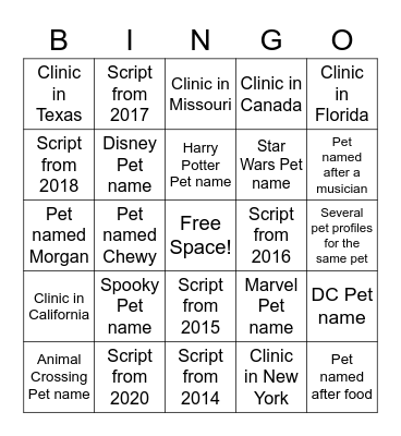 Cancel Sheet Bingo Card