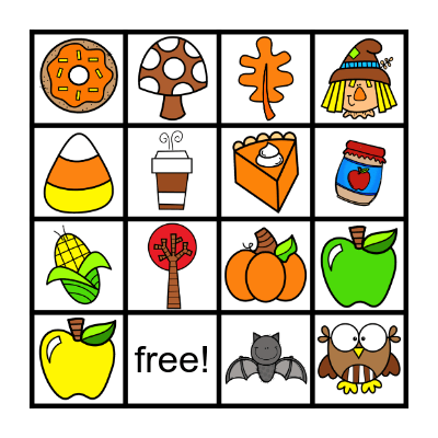 Holiday Class Party Bingo Card