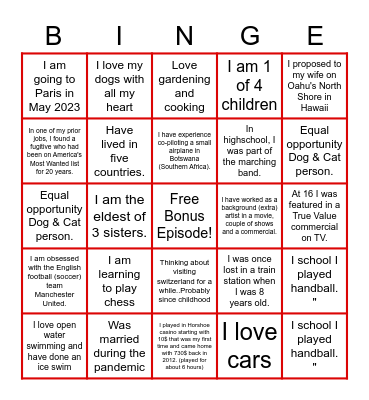 Bingeworthy Bingo! Bingo Card