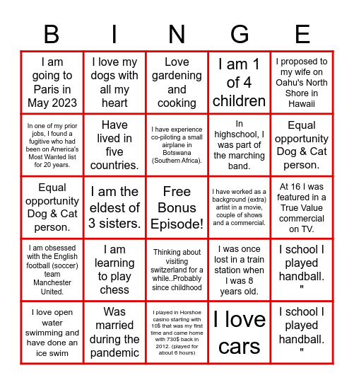 Bingeworthy Bingo! Bingo Card