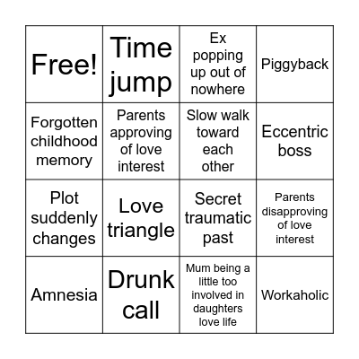 Kdrama Bingo Card