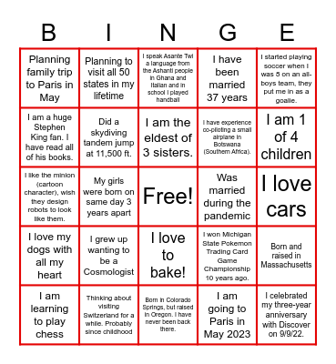 Bingeworthy Bingo Card