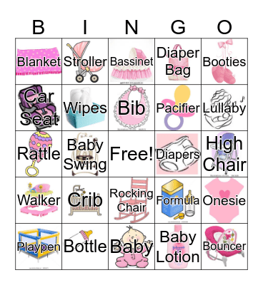 Baby Shower Bingo Card