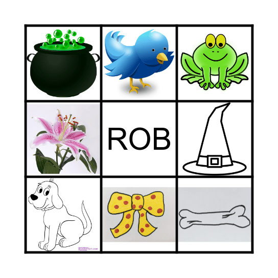 Room on the broom Bingo Card