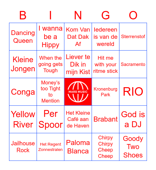 I'm not in Love Bingo Card
