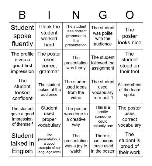 THE IDEAL PROFILE Bingo Card