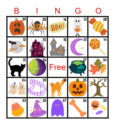 Halloween Bingo Card