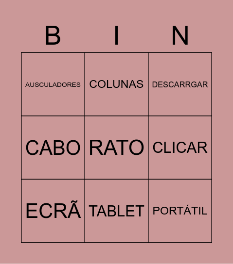 APARELHOS TECNOLÓGICOS Bingo Card