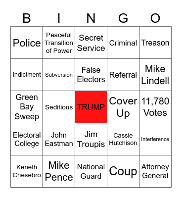 JAN. 6 JUSTICE BINGO Card