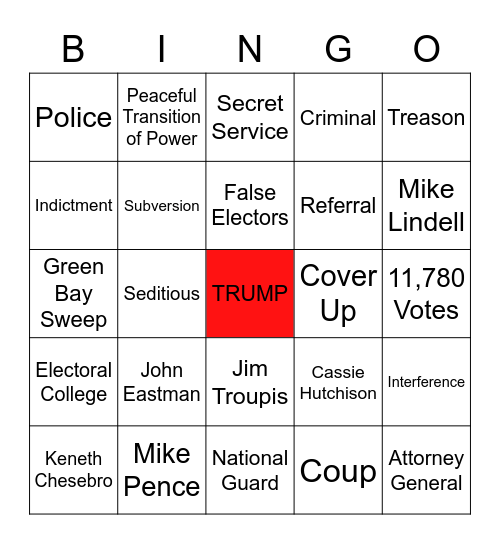 JAN. 6 JUSTICE BINGO Card