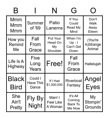 Canadian Artisit Bingo Card