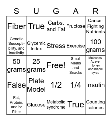 How Sweet It Is  Bingo Card