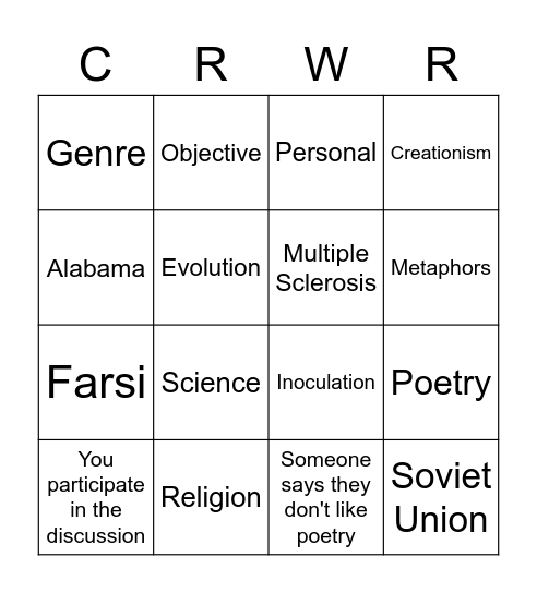 Bingo Card