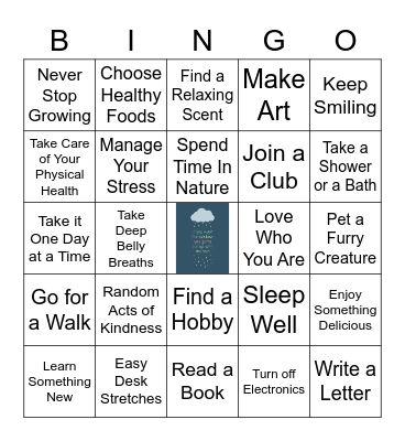 Self-Care Bingo Card