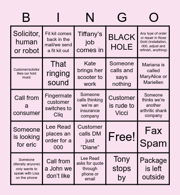 Spooky Bingo Card