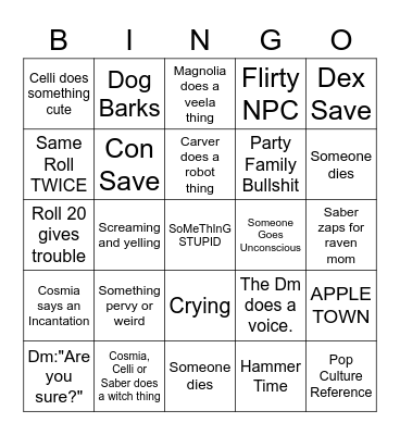 Devoted Bingo Card