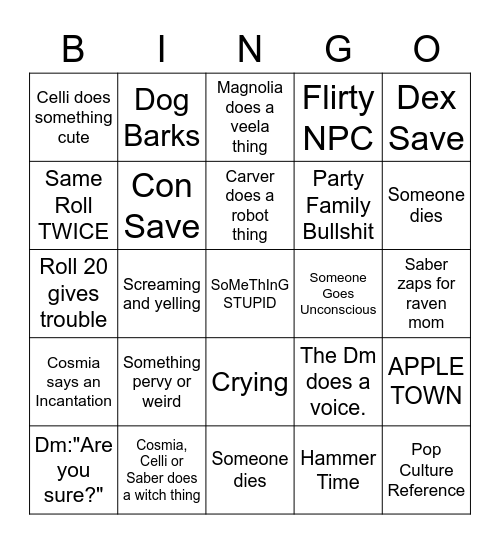 Devoted Bingo Card