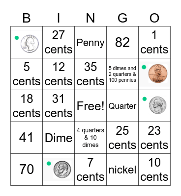 Fun Friday - Math Bingo Card