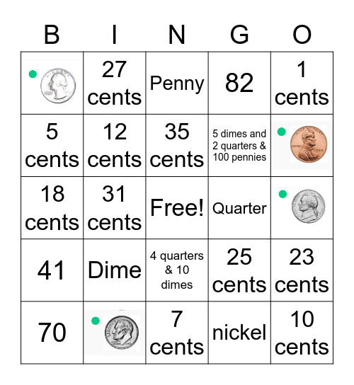 Fun Friday - Math Bingo Card