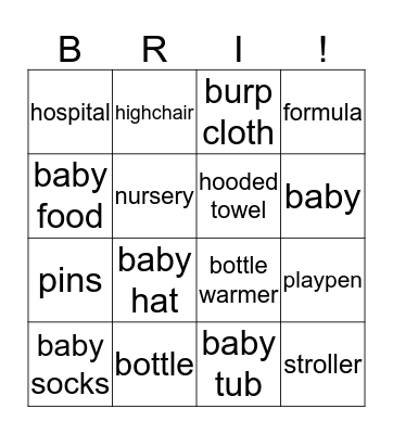 BRIANNA RAQUEL BROWN Bingo Card