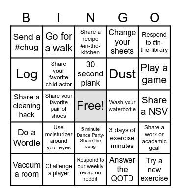 Mrs. White's Bingo - W2 Bingo Card