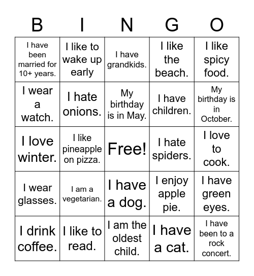 Bingo Card